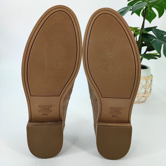 Toms Women's Beige Suede Slip On Booties Size 8.5 - Picture 9 of 9